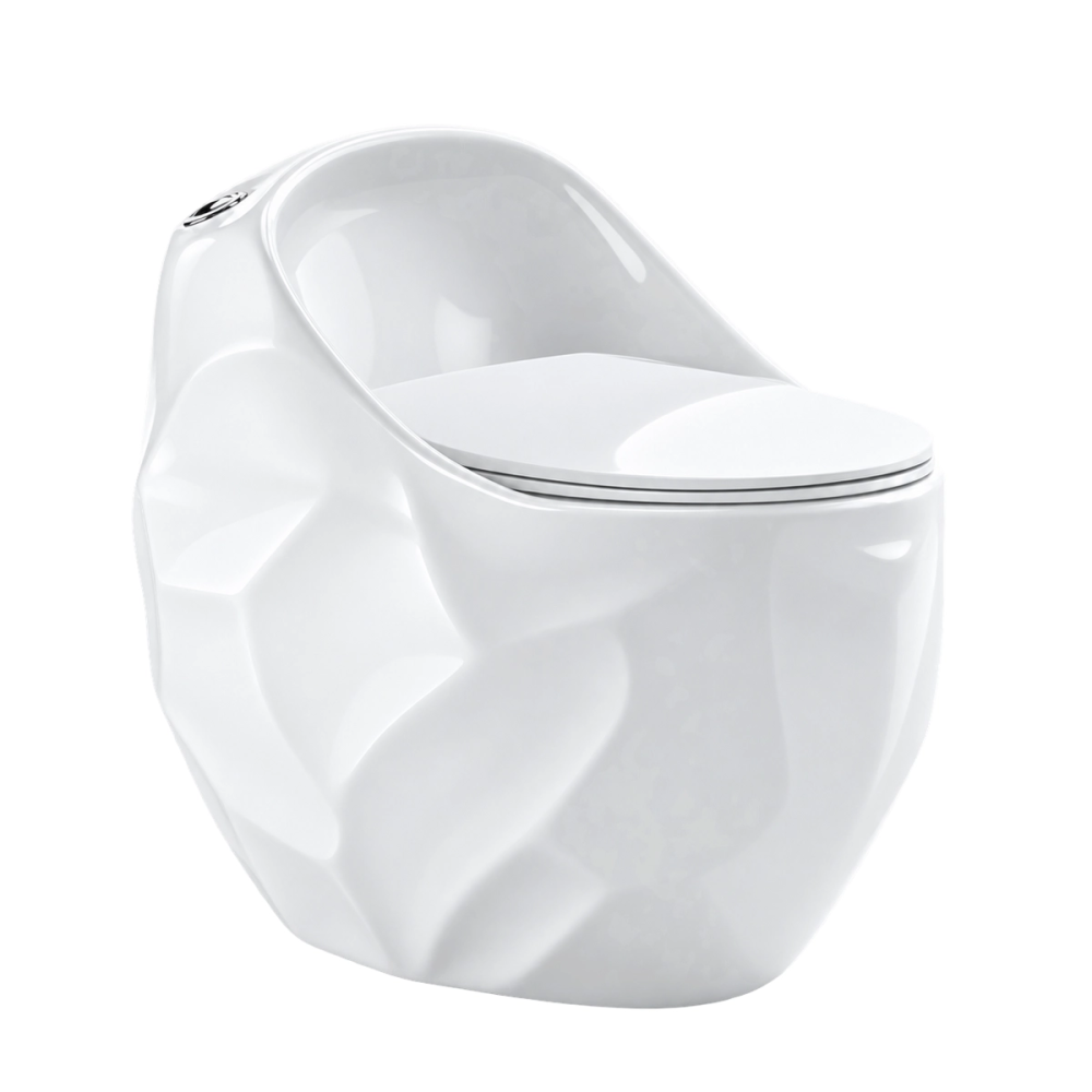 WC Kompakt biały z deską - rimless, bezkołnierzowy ETERNA - SWISS MEYER