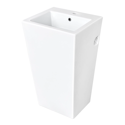 Umywalka wolnostojąca ceramiczna CUBO biała- SWISS MEYER