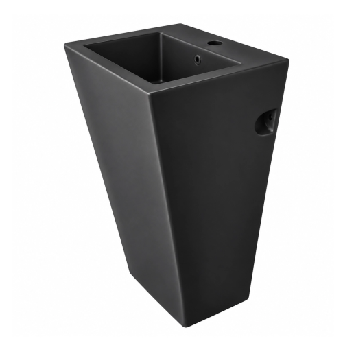 Umywalka wolnostojąca ceramiczna CUBO czarna - SWISS MEYER