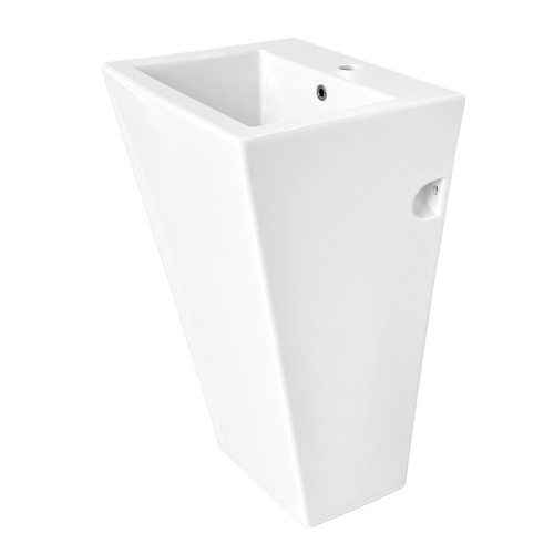 Umywalka wolnostojąca ceramiczna CUBO biała- SWISS MEYER