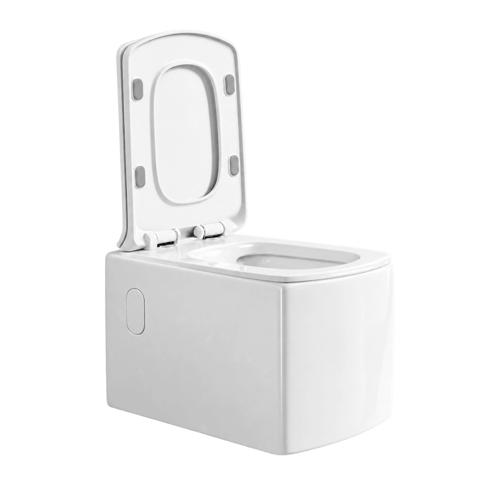 Misa WC podwieszana CUBO biała – bezrantowa rimless – SWISS MEYER