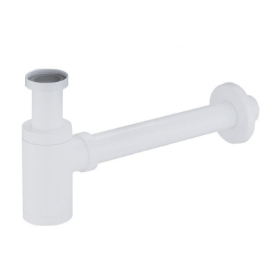 Syfon umywalkowy okrągły mosiężny BIAŁY