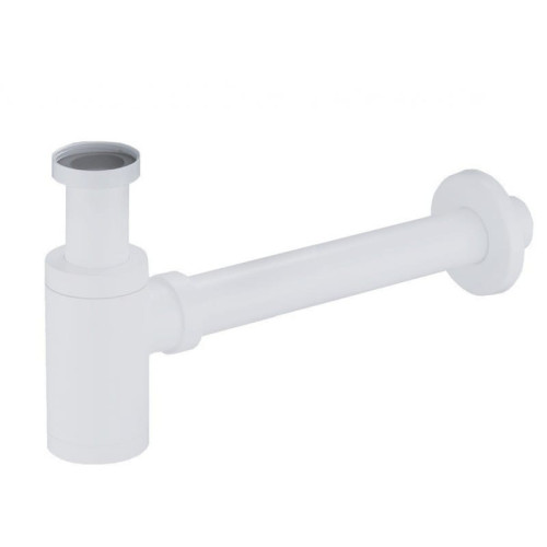 Syfon umywalkowy okrągły mosiężny BIAŁY