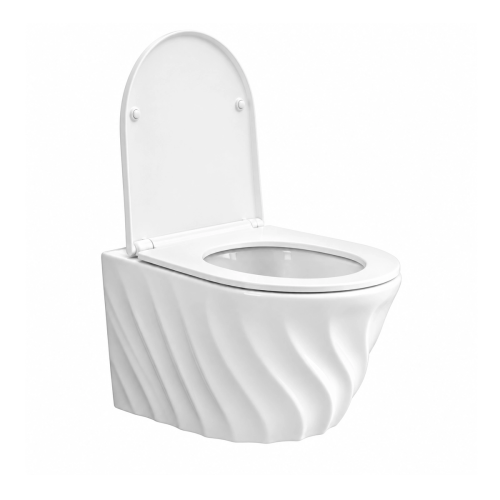 Misa WC podwieszana VELORA biała – bezrantowa rimless – SWISS MEYER