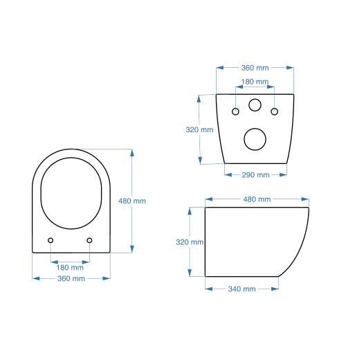 Misa WC podwieszana VELORA czarna – bezrantowa rimless – SWISS MEYER