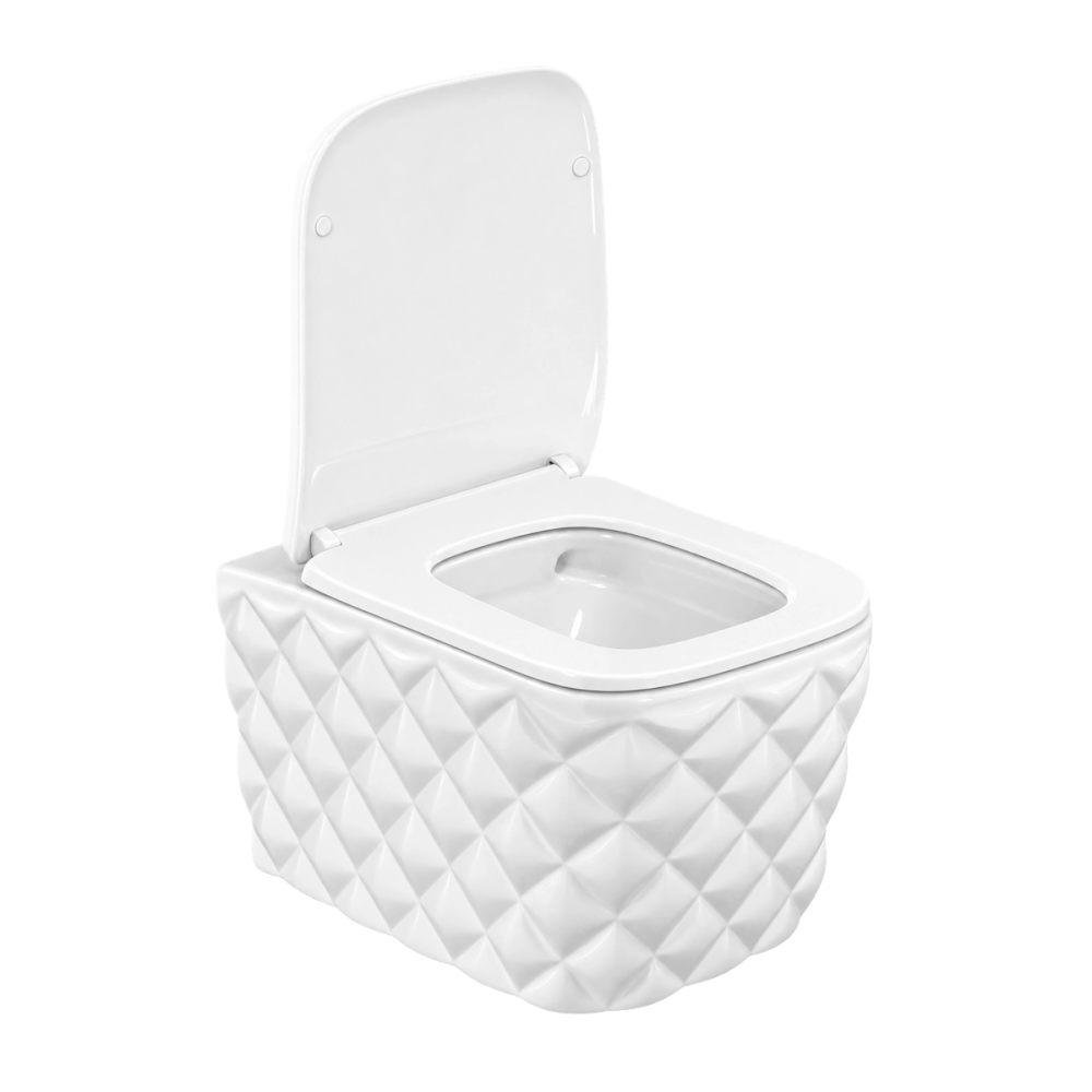 Misa WC podwieszana KARO biała – bezrantowa rimless – SWISS MEYER