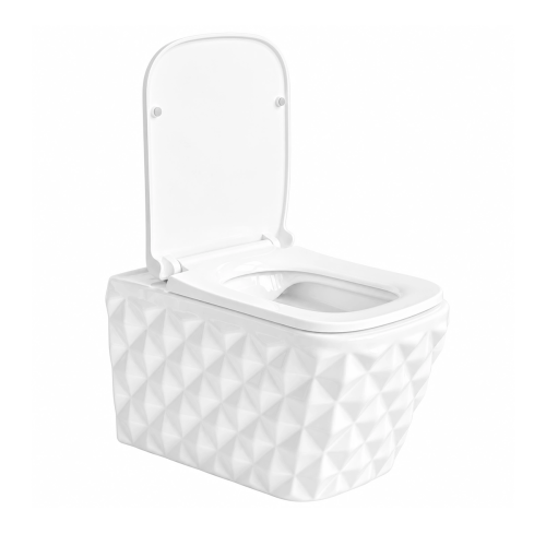 Misa WC podwieszana KARO biała – bezrantowa rimless – SWISS MEYER
