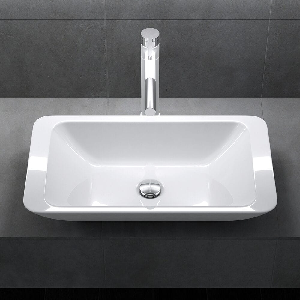 Umywalka nablatowa z konglomeratu 58 x 34 - ROBI SWISS MEYER