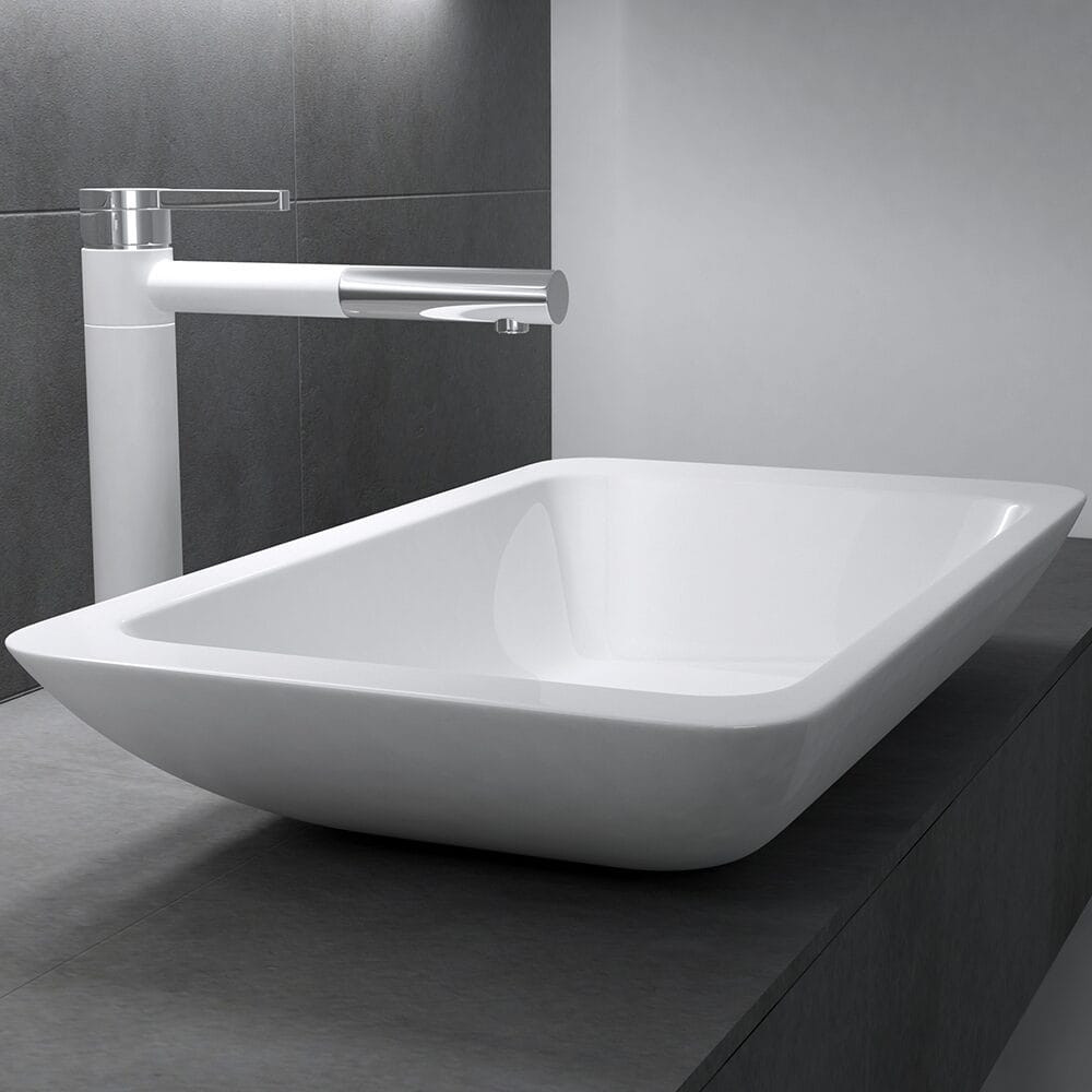 Umywalka nablatowa z konglomeratu 58 x 34 - ROBI SWISS MEYER