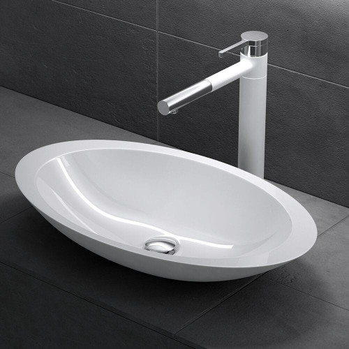 Umywalka nablatowa z konglomeratu 59 x 35 - TULU SWISS MEYER