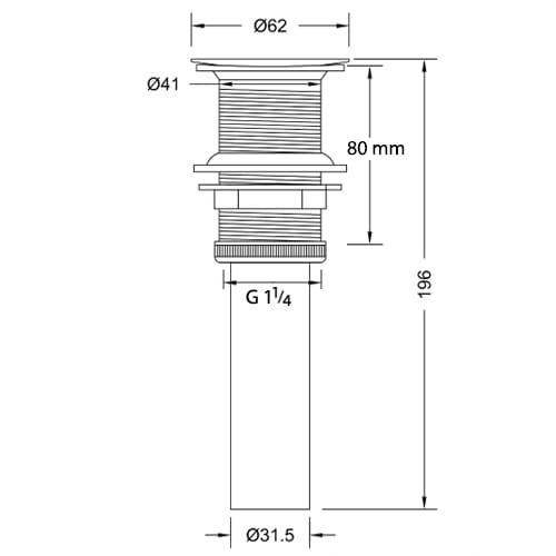 Odpływ umywalkowy z sitkiem CHROM - SWISS MEYER