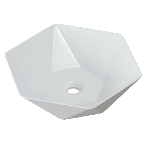 Umywalka nablatowa ceramiczna - biała - DIAMENT 48 cm