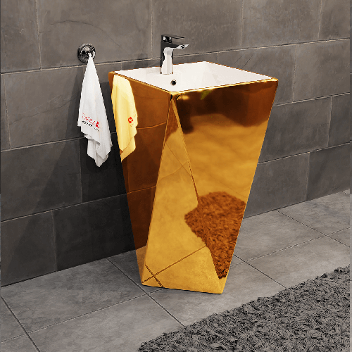 Umywalka wolnostojąca ceramiczna DIAMENT GOLD - SWISS MEYER