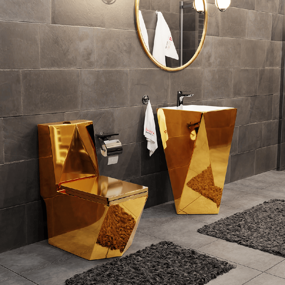 Umywalka wolnostojąca ceramiczna DIAMENT GOLD - SWISS MEYER