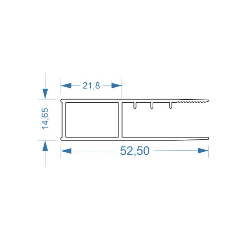 Profil poszerzający drzwi prysznicowych MS4000, MS4000D, MSD4000