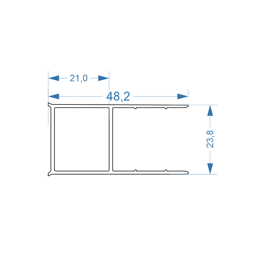 Profil poszerzający drzwi prysznicowych MS2000, MS200, MS8001, MS800