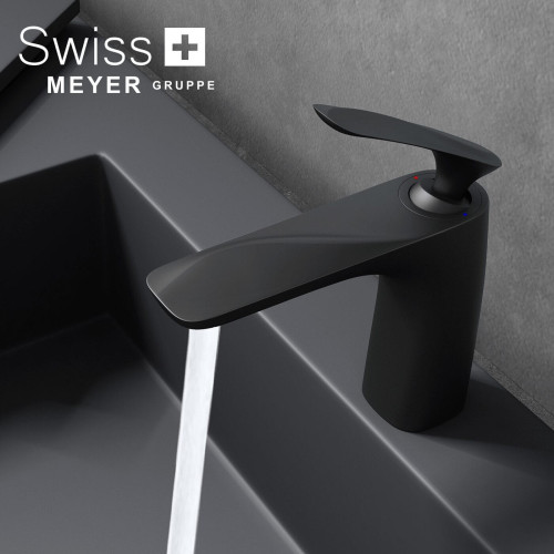 Bateria umywalkowa niska WH-611 CZARNA