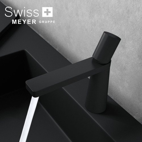 Bateria umywalkowa niska WH-313 CZARNA