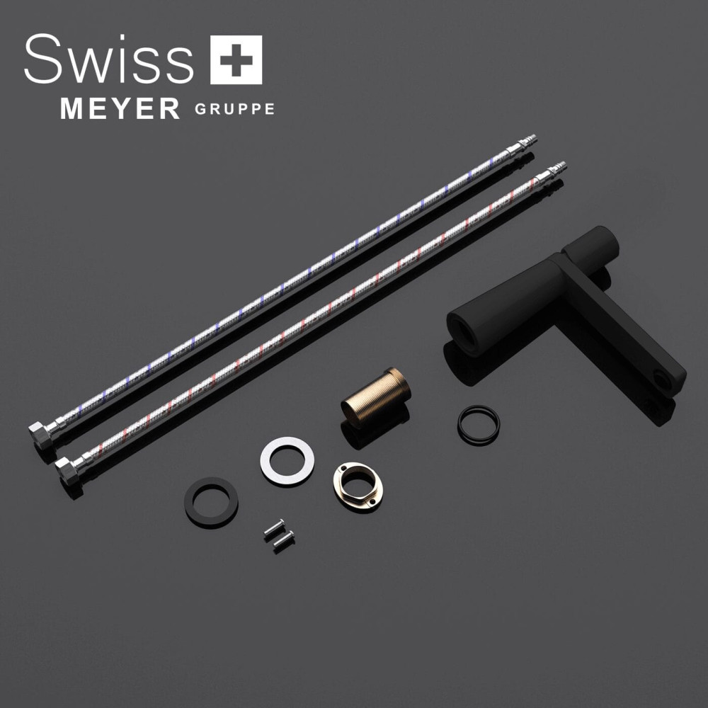 Bateria umywalkowa niska WH-313 CZARNA