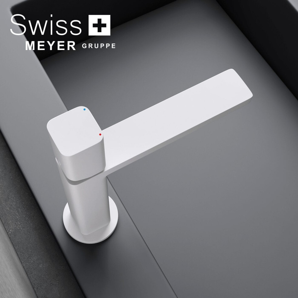 Bateria umywalkowa niska WH-717 BIAŁA