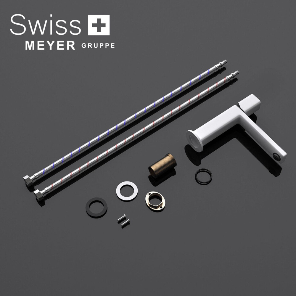 Bateria umywalkowa niska WH-717 BIAŁA