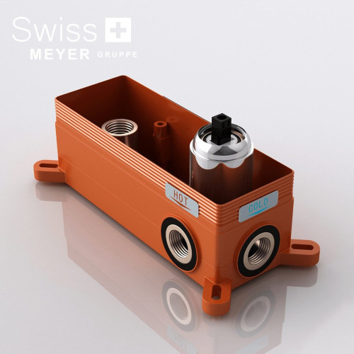 Bateria umywalkowa ścienna podtynkowa WH-414 CZARNA