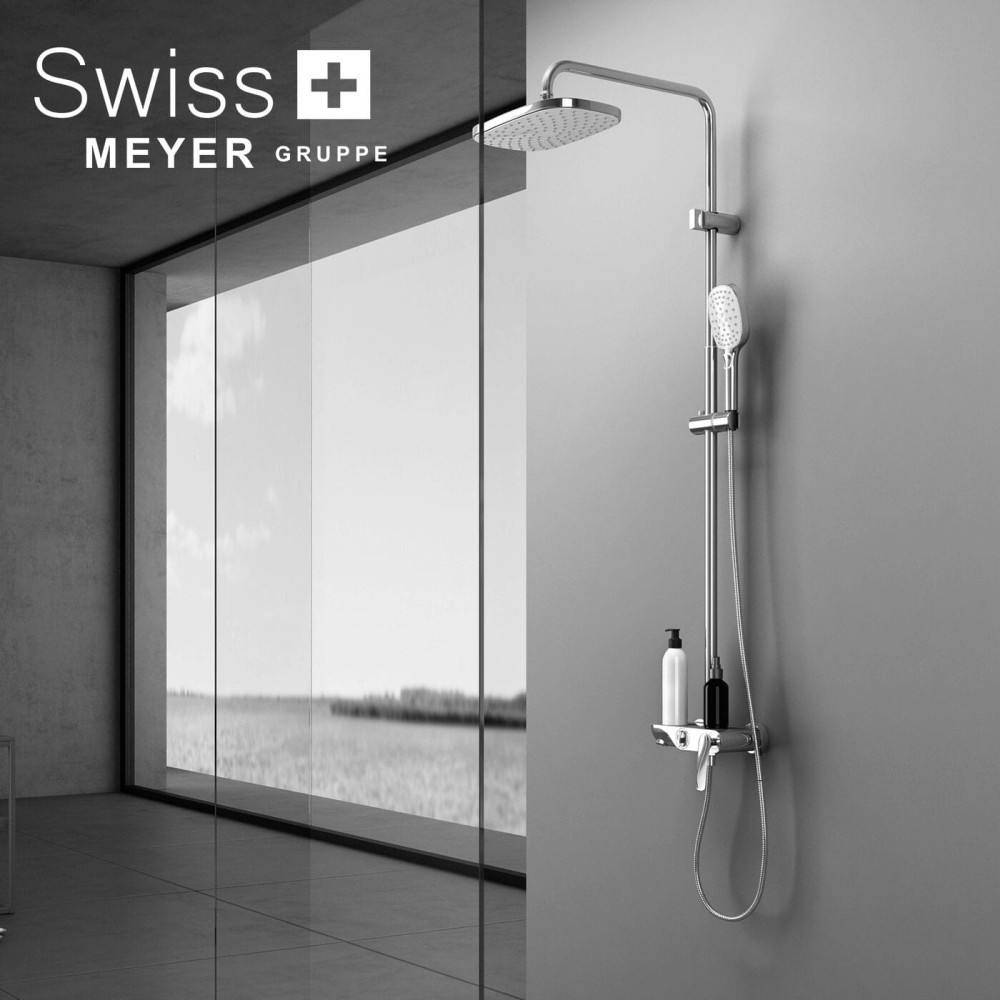 Zestaw prysznicowy natynkowy z deszczownicą DK-1199 CHROM