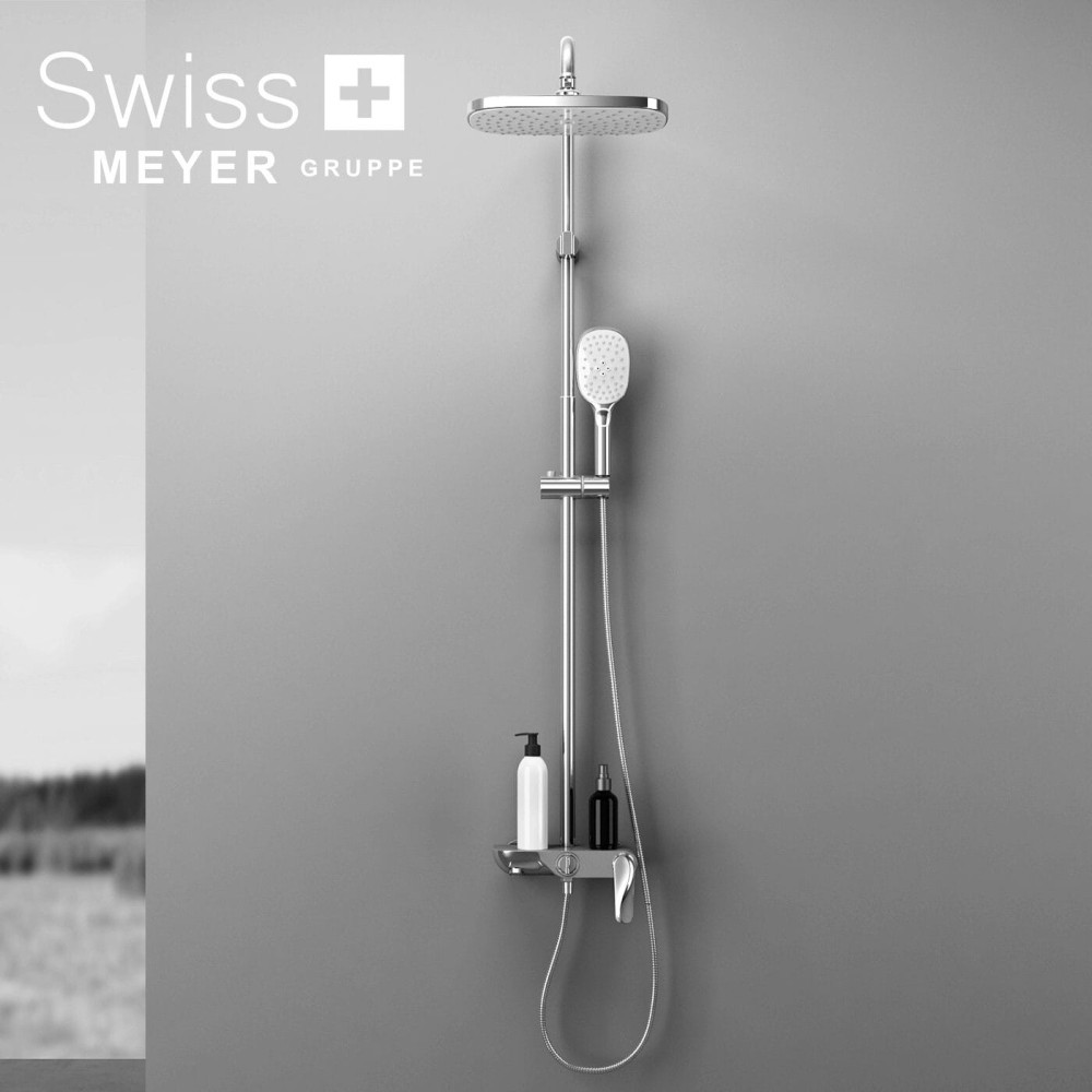 Zestaw prysznicowy natynkowy z deszczownicą DK-1199 CHROM