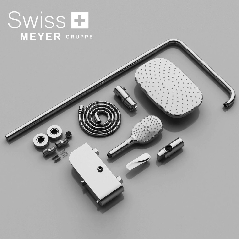 Zestaw prysznicowy natynkowy z deszczownicą DK-1199 CHROM