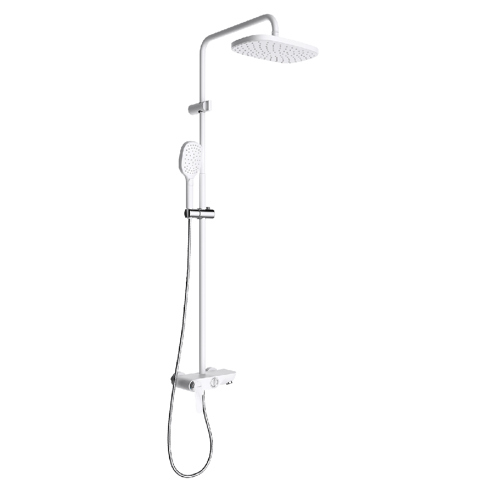 Zestaw prysznicowy natynkowy z deszczownicą DK-1199 BIAŁY