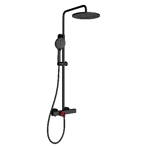 Zestaw prysznicowy natynkowy z deszczownicą DK-2299 CZARNY