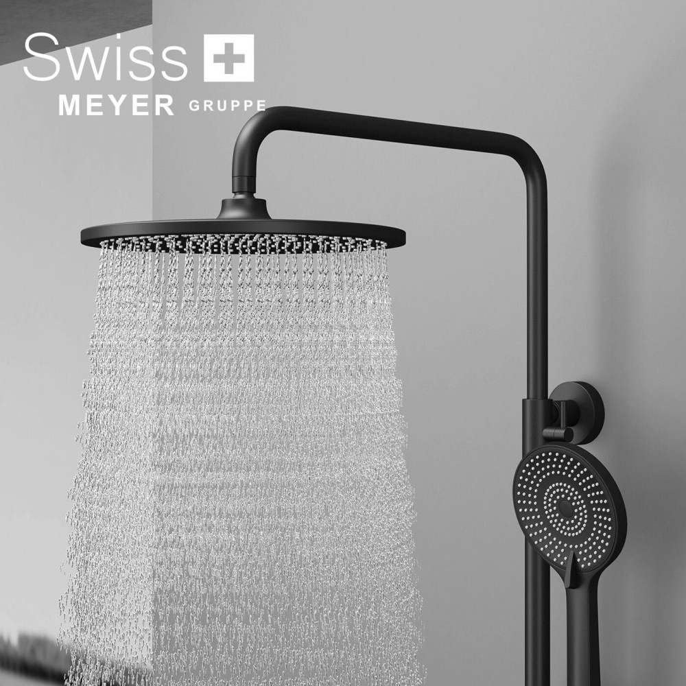 Zestaw prysznicowy natynkowy z deszczownicą DK-2299 CZARNY