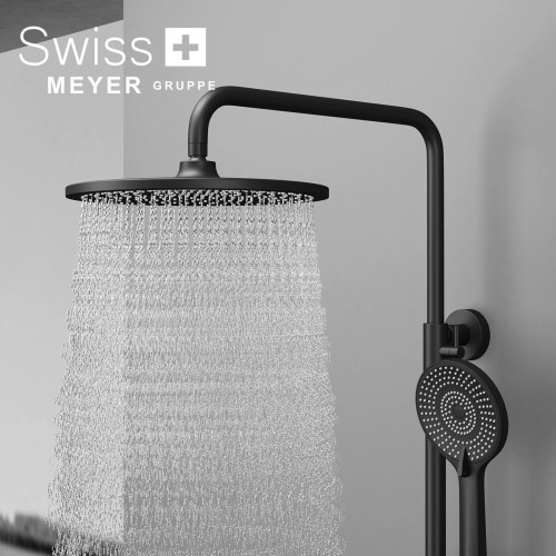 Zestaw prysznicowy natynkowy z deszczownicą DK-2299 CZARNY