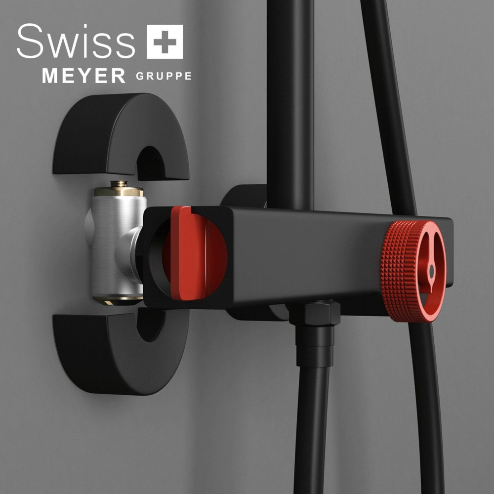 Zestaw prysznicowy natynkowy z deszczownicą DK-2299 CZARNY