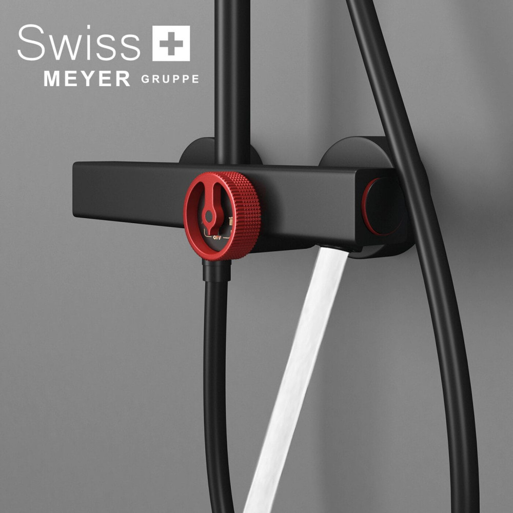 Zestaw prysznicowy natynkowy z deszczownicą DK-2299 CZARNY