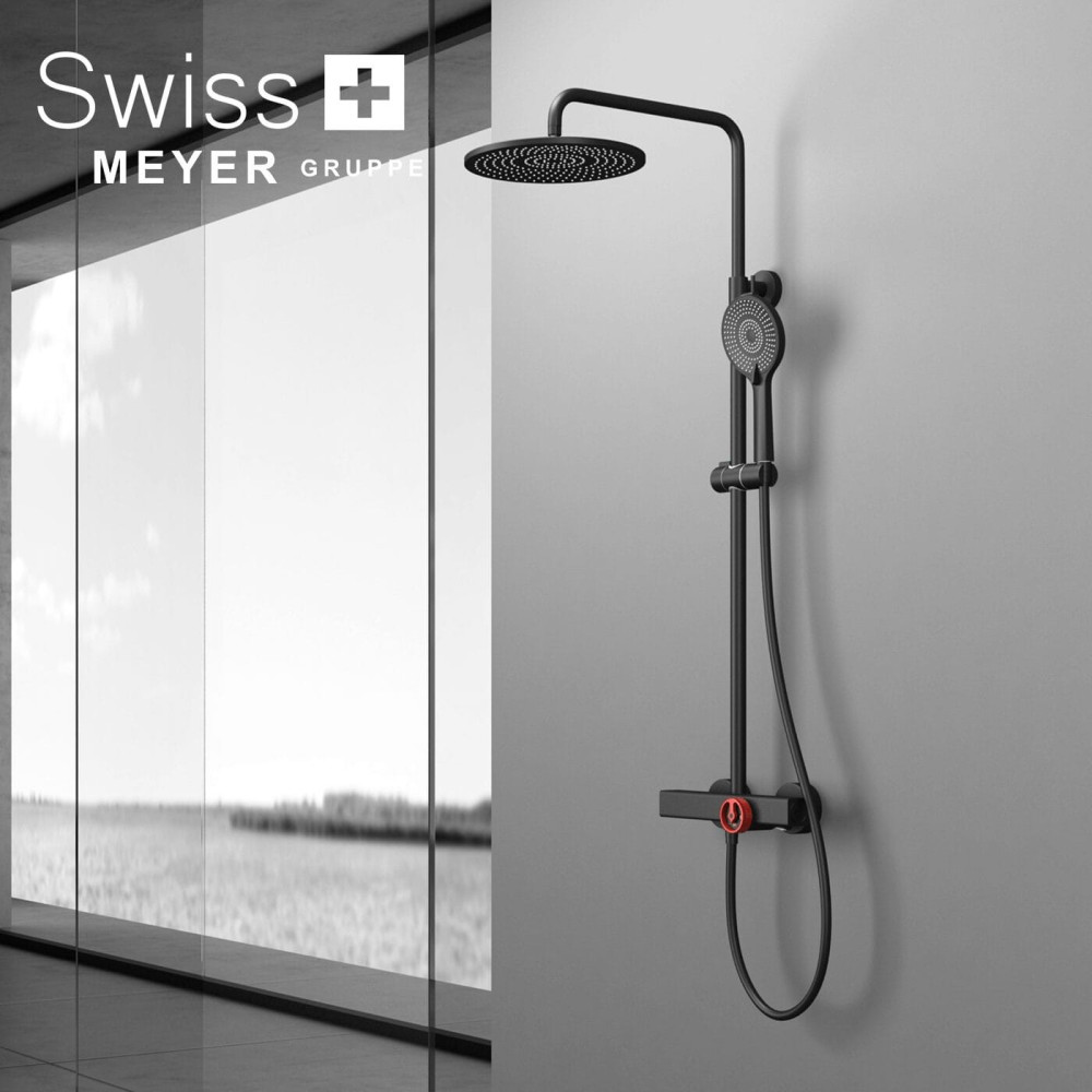 Zestaw prysznicowy natynkowy z deszczownicą DK-2299 CZARNY