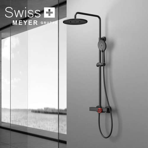 Zestaw prysznicowy natynkowy z deszczownicą DK-2299 CZARNY