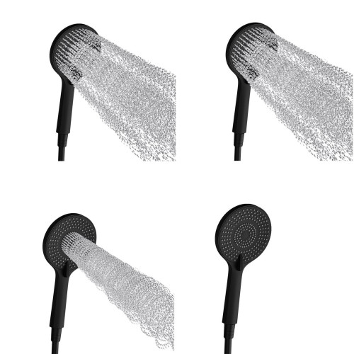 Zestaw prysznicowy natynkowy z deszczownicą DK-2299 CZARNY