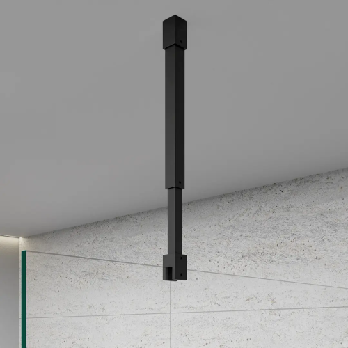 Wspornik sufitowy ścianki prysznicowej stabilizator - CZARNY - 25 - 45 cm