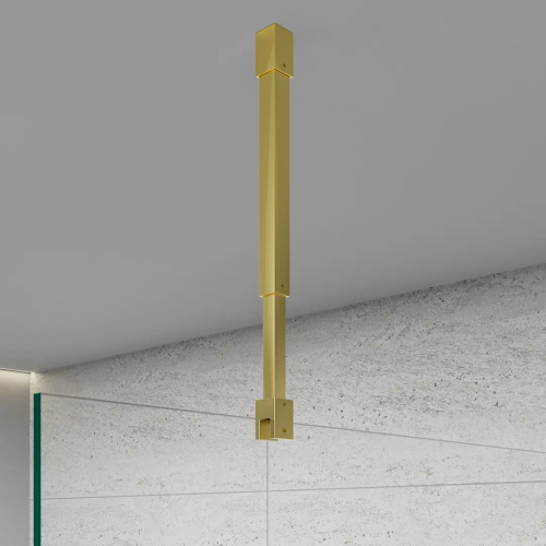 Wspornik sufitowy ścianki prysznicowej stabilizator - ZŁOTY - 25 - 45 cm