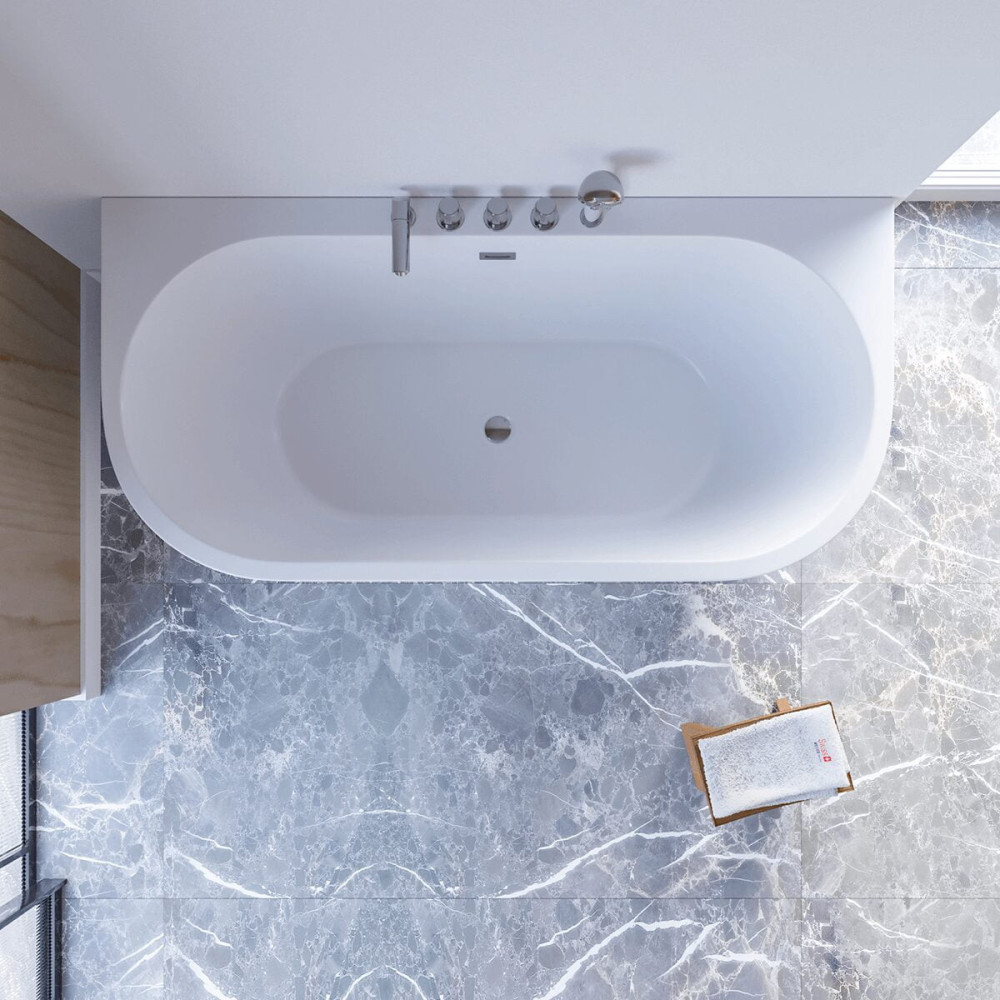 Wanna przyścienna z bateriami 170 cm SPA210 - SWISS MEYER exclusive