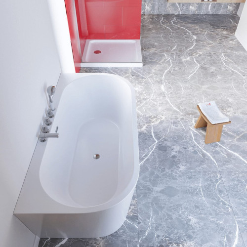 Wanna przyścienna z bateriami 170 cm SPA210 - SWISS MEYER exclusive