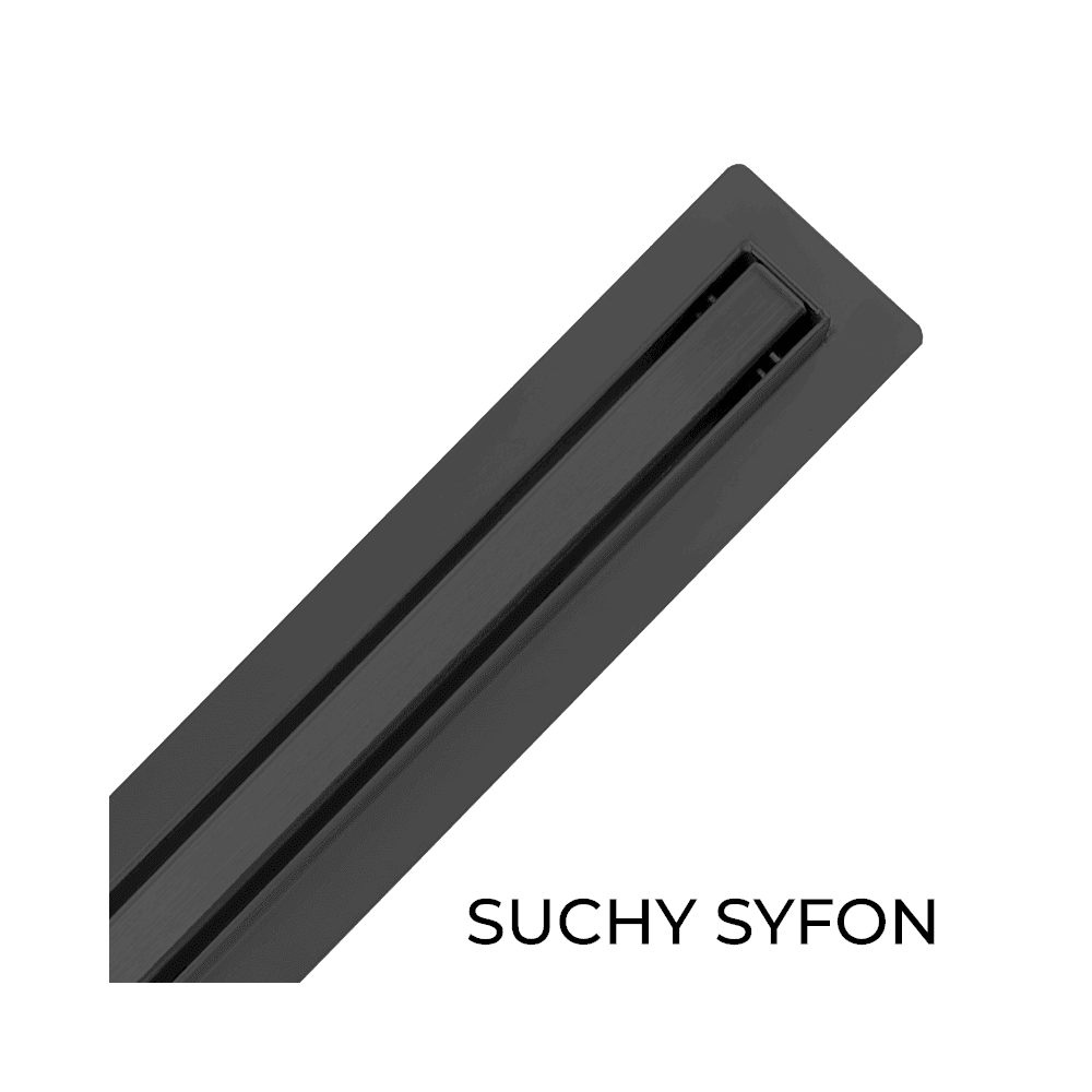 Odpływ liniowy 70 cm czarny - SLIM 360 SS - obrotowy - SWISS MEYER