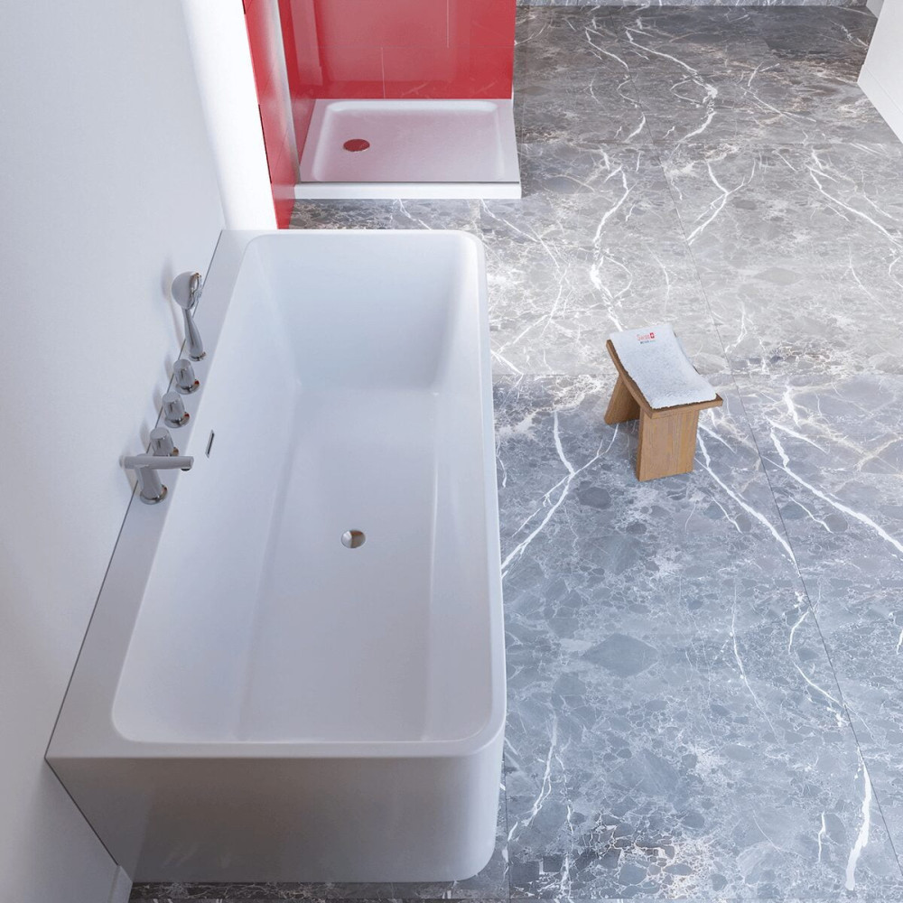 Wanna przyścienna z bateriami 170 cm SPA200 - SWISS MEYER exclusive