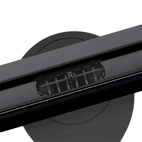 Odpływ liniowy 100 cm czarny - SLIM 360 SS - obrotowy - SWISS MEYER