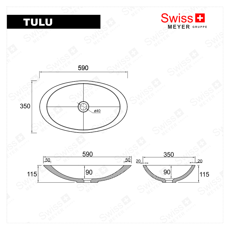 Umywalka nablatowa z konglomeratu