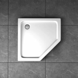 BRODZIK AKRYLOWY SLIM PIĘCIOKĄTNY NISKI - SWISS MEYER