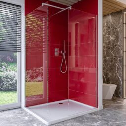 Kabina walk in bez drzwi ze wspornikiem