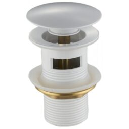 Korek klik klak mosiężny BIAŁY - Z przelewem