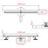 Odpływ liniowy slim obrotowy 100 cm